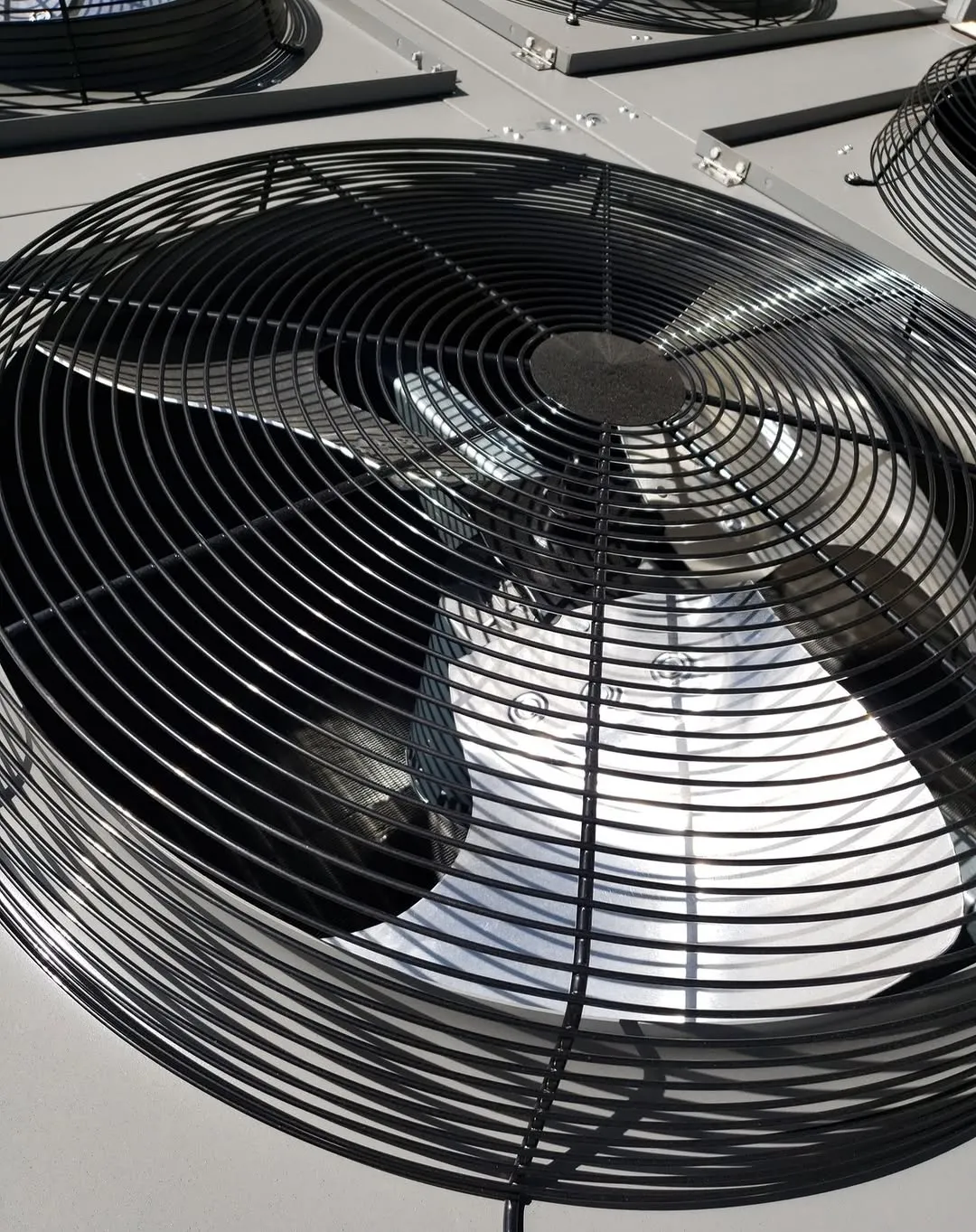 Assembled AC unit after coating work.